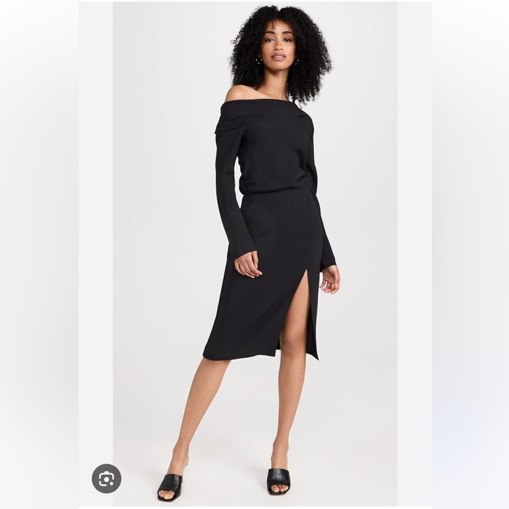 brand new with tags THEORY asymmetrical off shoulder dress